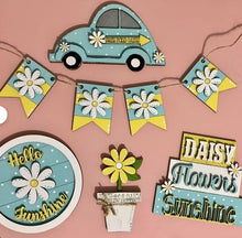 Load image into Gallery viewer, Hello Sunshine / Flowers DIY Wood Paint Kit S0704