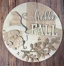 Load image into Gallery viewer, DIY 18" Hello Fall Gnome Round Kit S0684