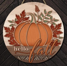 Load image into Gallery viewer, Hello Fall Pumpkin S0686