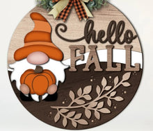 Load image into Gallery viewer, DIY 18" Hello Fall Gnome Round Kit S0684