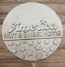 Load image into Gallery viewer, Patriotic Welcome Door Hanger - DIY Paint Kit S0703
