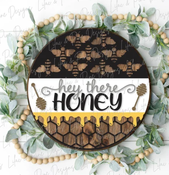 Hey There Honey Bee Round S0631