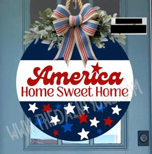 Load image into Gallery viewer, Patriotic Welcome Door Hanger - DIY Paint Kit S0703
