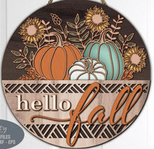 Load image into Gallery viewer, Hello Fall Triple Pumpkin
