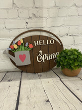 Load image into Gallery viewer, 10&quot;, 18&quot;, 24&quot; Hello Spring with watering can S0389

